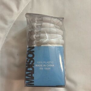 Madison White Plastic Shower Hooks set of 12